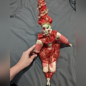 Porcelain Harlequin Doll